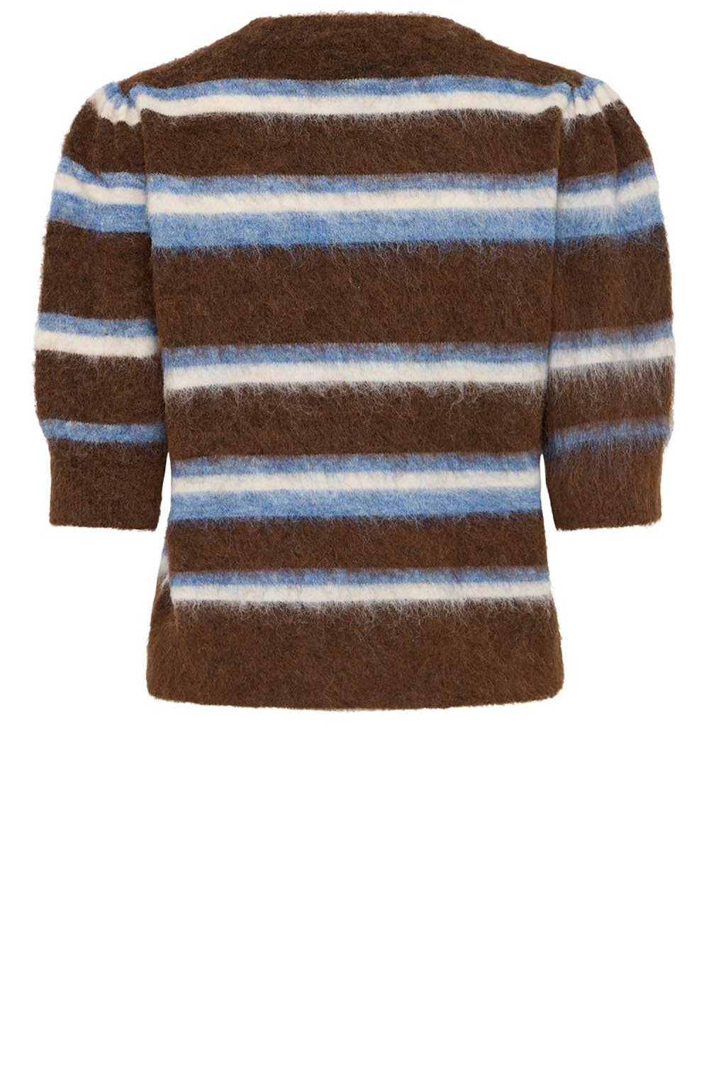 Brown & Blue Striped Knit Jumper
