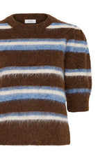 Brown & Blue Striped Knit Jumper