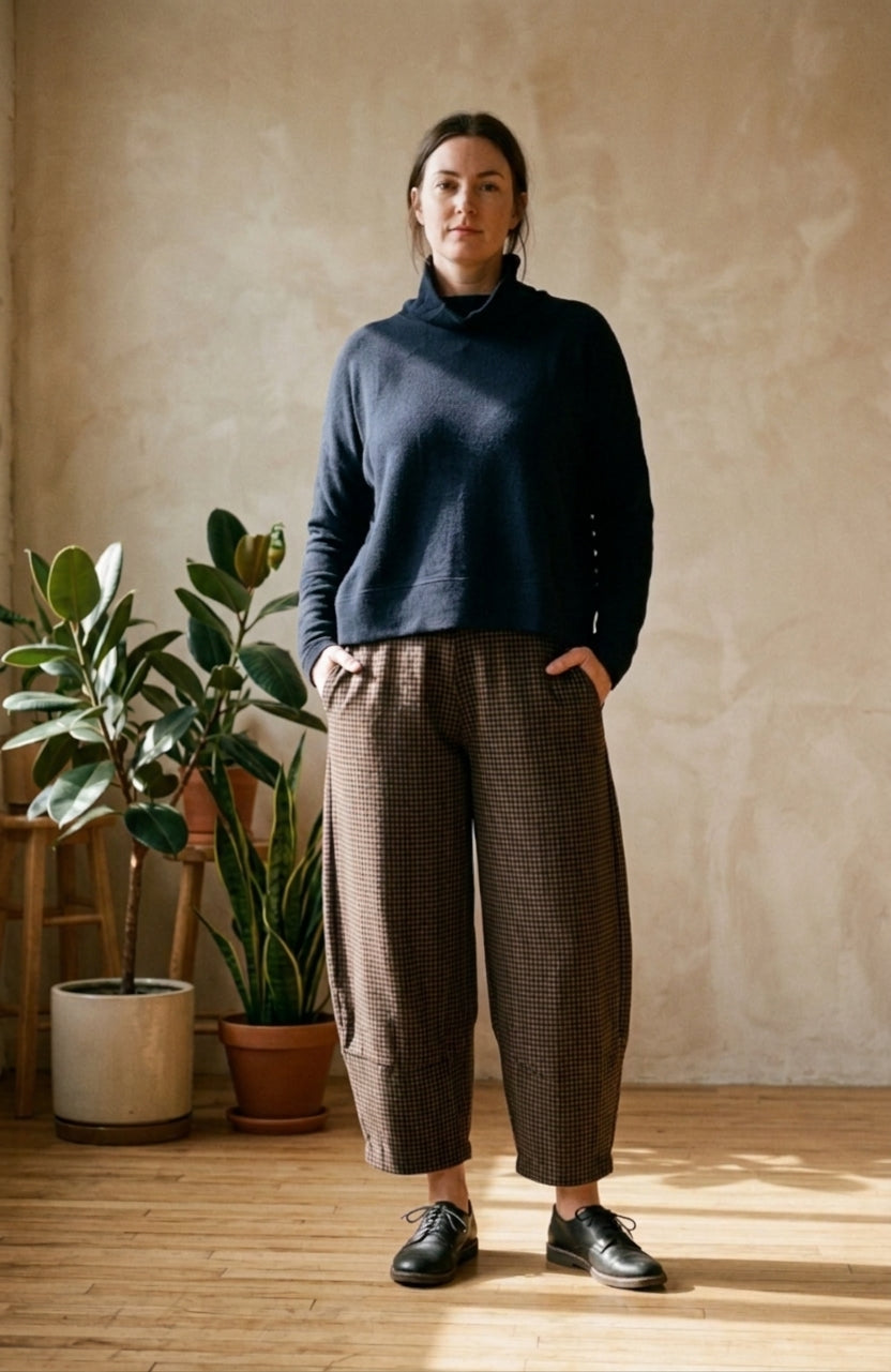 Notte Moyet Navy Cowl Neck Jumper