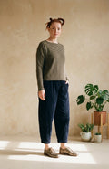 Notte and Alpaca Stripe Staggered Hem Alison Jumper