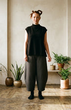Grigio Rima Checked Barrel Trousers