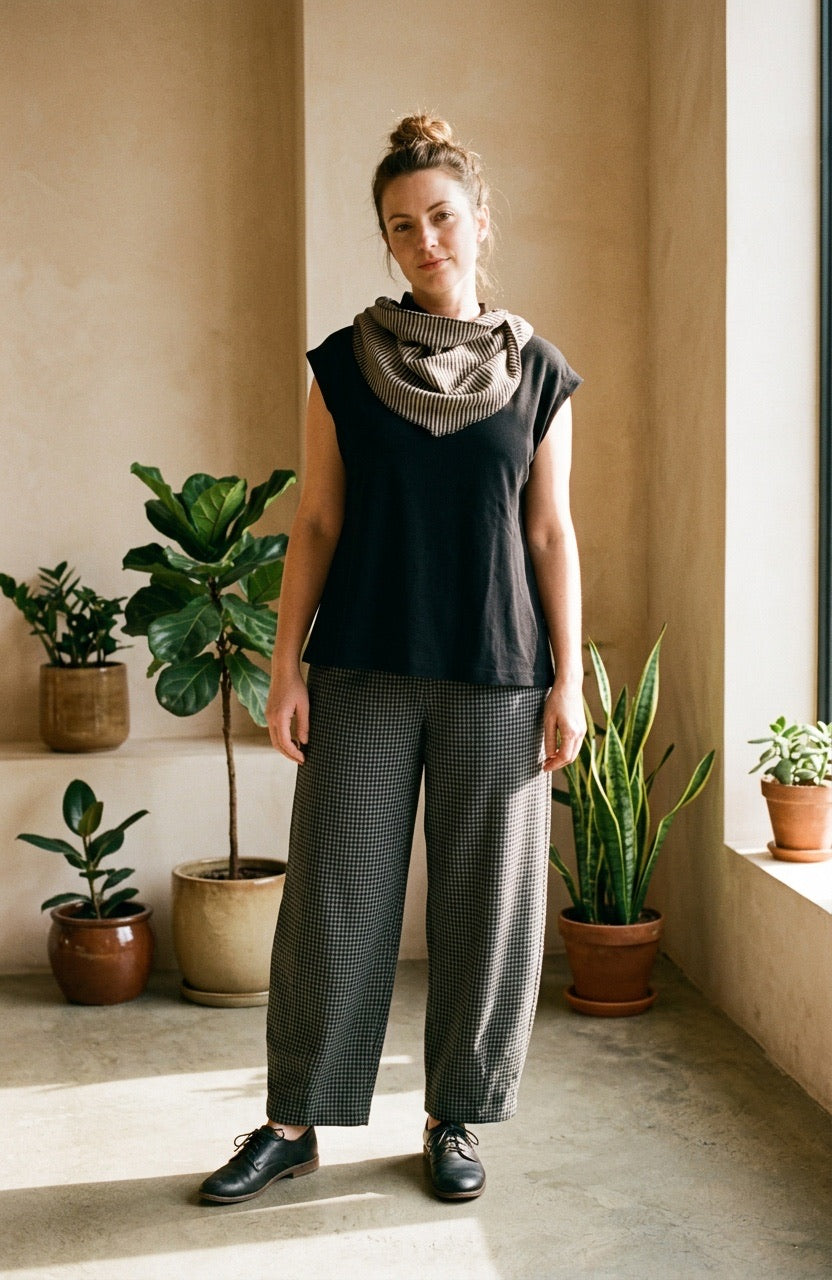 Notte & Alpaca Striped Tippy Scarf