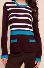 Teal and Brown Faux Pocket Jumper