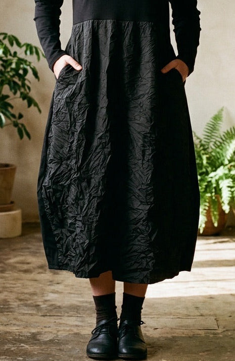Nero Black Tua Tulip Dress