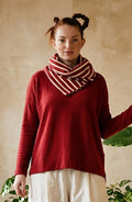 Scuro Red Striped Split Snood