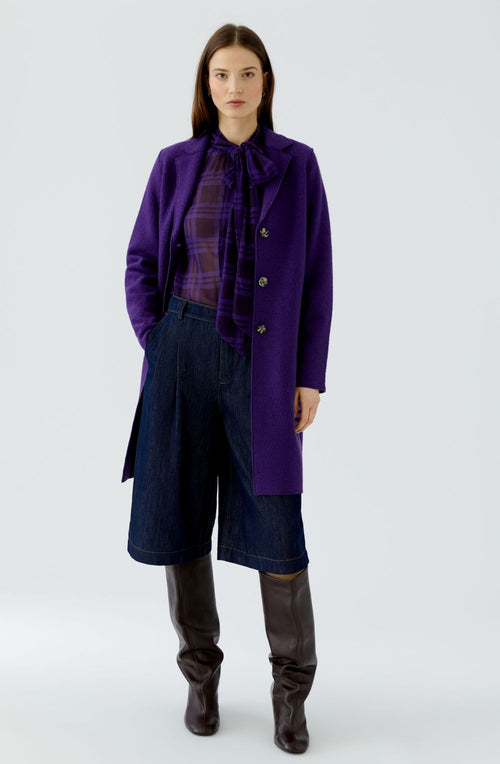 Ultra Violet Boiled Wool Coat