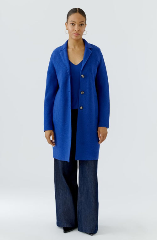 Royal Blue Boiled Wool Coat