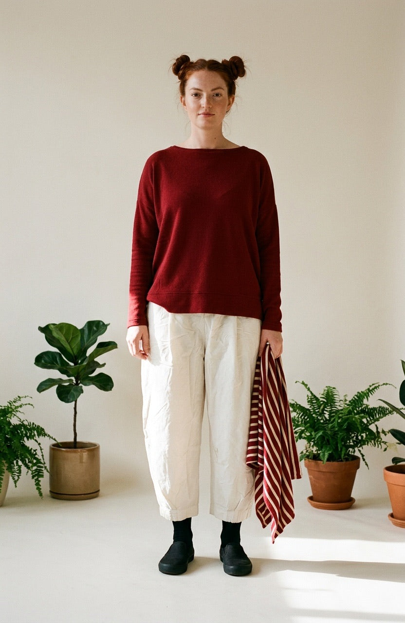 Latte Bianco Fine Cord Trousers