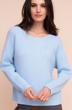 Ice Blue Textured Cable Knit Jumper