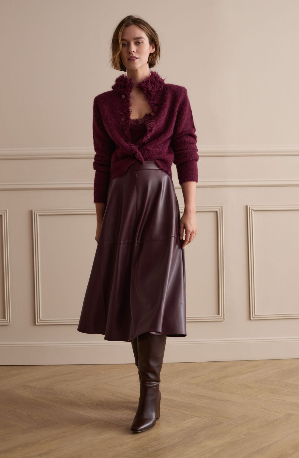 Bramble Berry Faux Leather Skirt