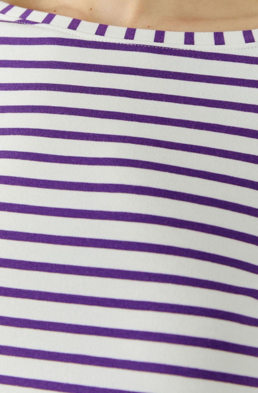 Off White and Dark Red Maroon Striped Top
