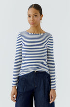 Royal Blue Striped Jersey Top