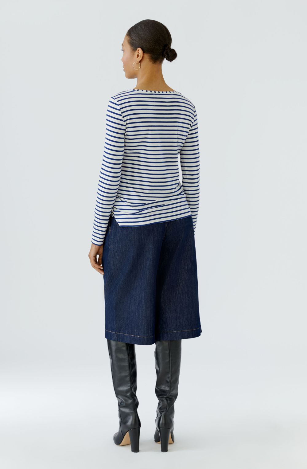 Royal Blue Striped Jersey Top