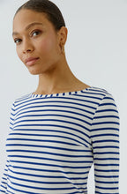 Royal Blue Striped Jersey Top