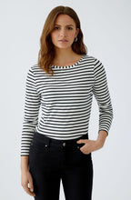 Chocolate Torte and Off White Striped Jersey Top