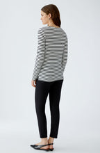 Chocolate Torte and Off White Striped Jersey Top