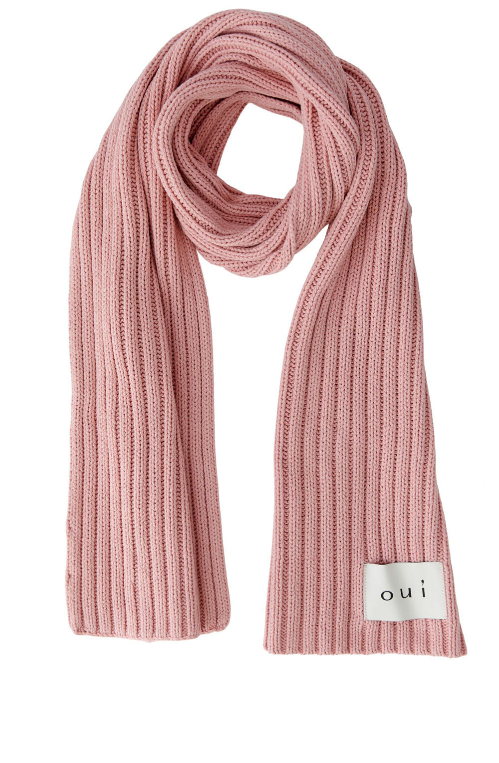 Rose Chunky Ribbed Knit Scarf