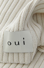 Off White Chunky Ribbed Knit Scarf