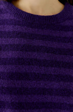 Violet Striped Knit Oversized Jumper