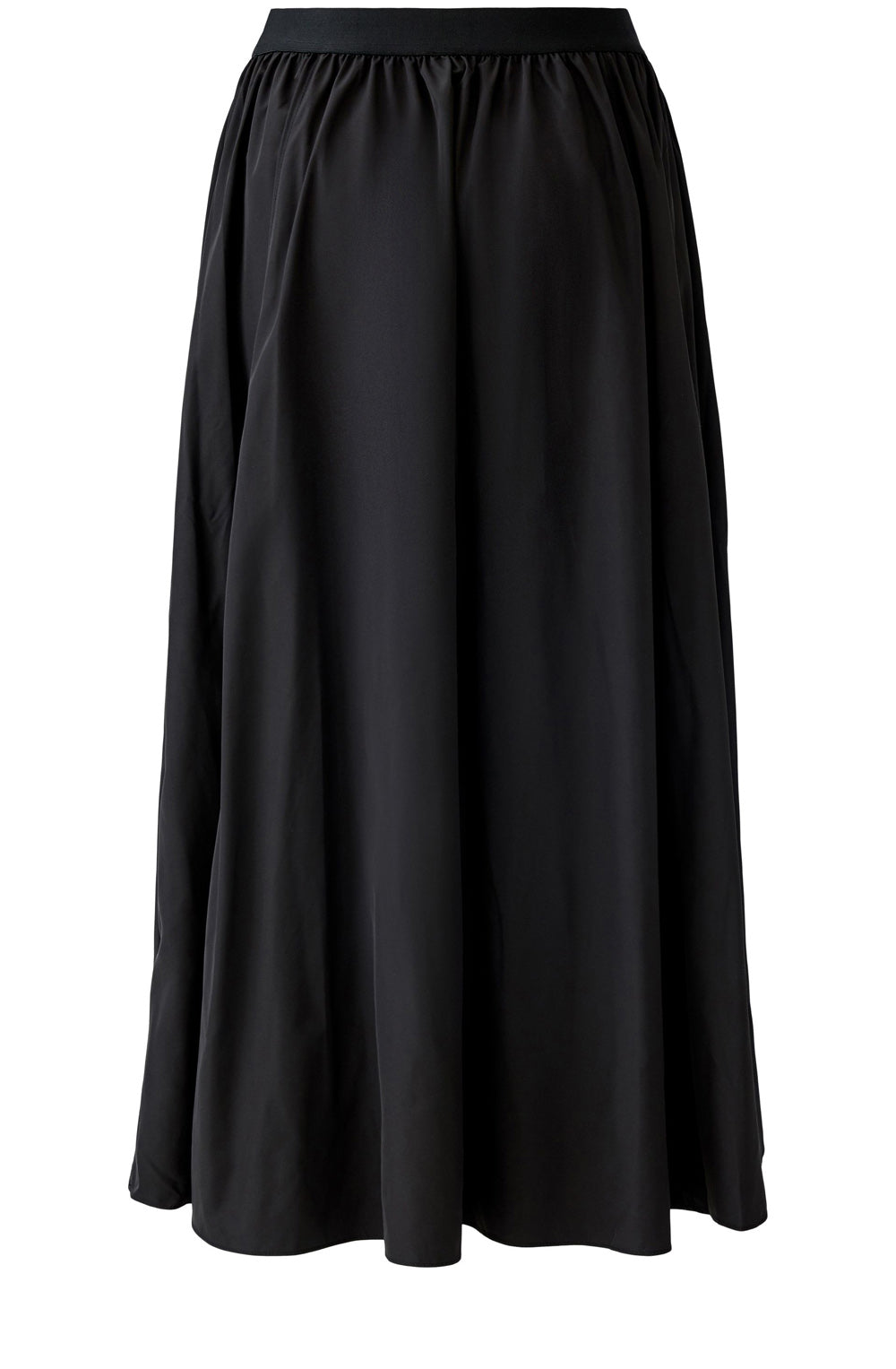 Black Satin Touch A-Line Skirt