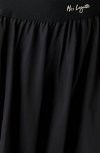 Black Satin Touch A-Line Skirt