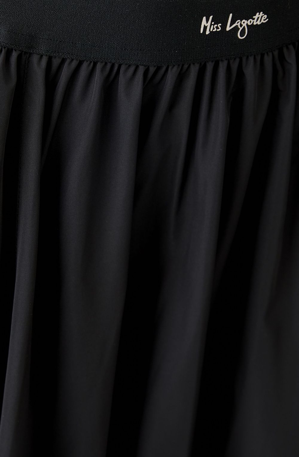Black Satin Touch A-Line Skirt