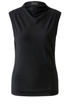 Black High Cowl Neck Top