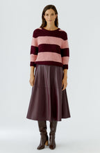 Dark Red Maroon and Pink Stripe Angel Yarn Jumper