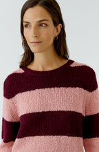 Dark Red Maroon and Pink Stripe Angel Yarn Jumper