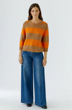 Camel and Orange Stripe Angel Yarn Jumper