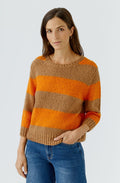 Camel and Orange Stripe Angel Yarn Jumper