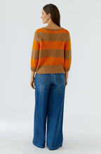 Camel and Orange Stripe Angel Yarn Jumper