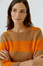 Camel and Orange Stripe Angel Yarn Jumper