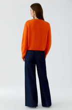 Orange Soft Fine Knit Cardigan