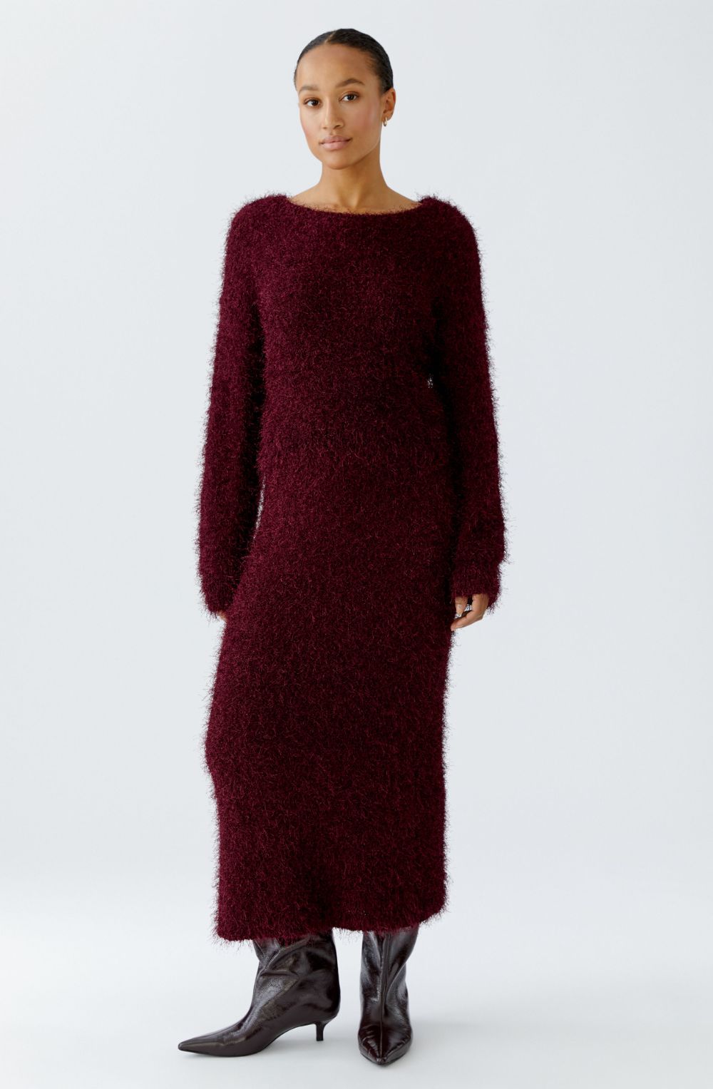 Bramble Berry Eye Lash Yarn Shortened Jumper