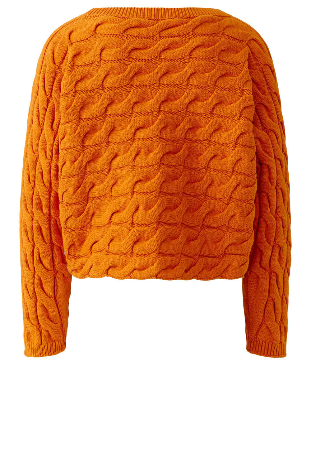 Orange Cable Knit Boxy Jumper