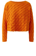 Orange Cable Knit Boxy Jumper