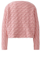 Rose Elegance Cable Knit Boxy Jumper