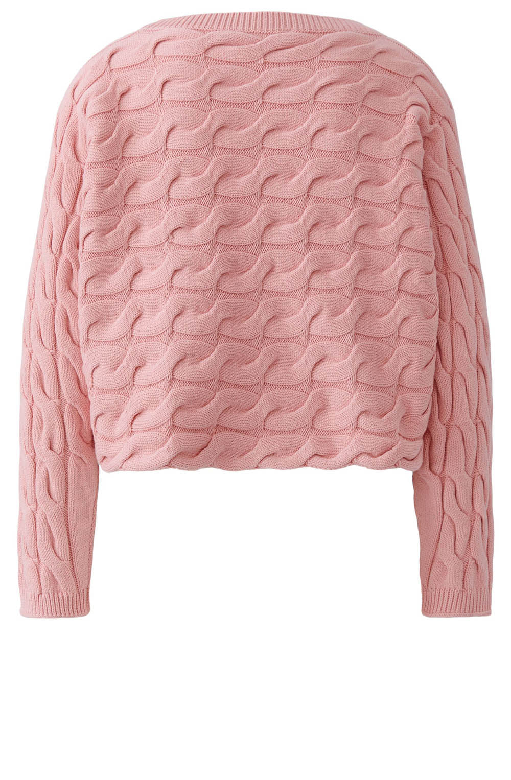 Rose Elegance Cable Knit Boxy Jumper