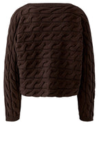 Chocolate Torte Cable Knit Boxy Jumper