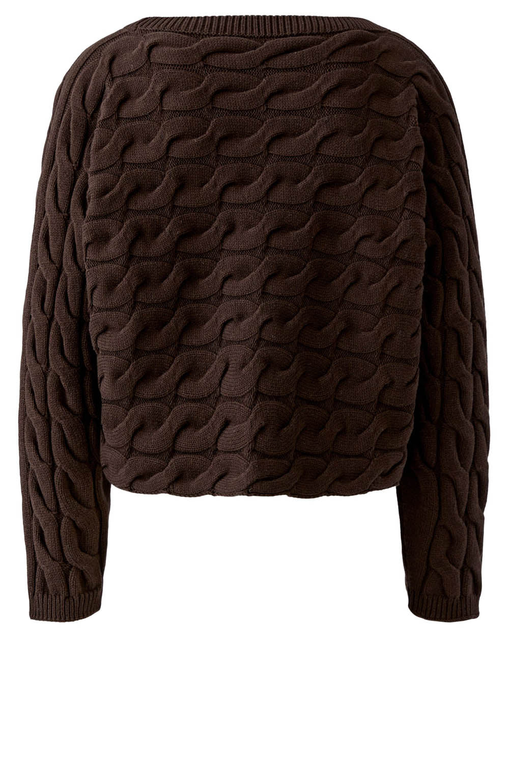 Chocolate Torte Cable Knit Boxy Jumper