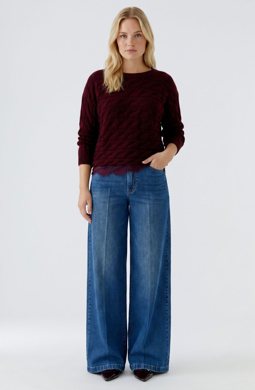 Bramble Berry Cable Knit Boxy Jumper