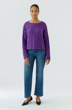 Purple Cable Knit Boxy Jumper