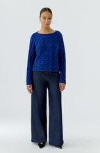 Royal Blue Cable Knit Boxy Jumper