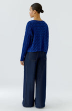 Royal Blue Cable Knit Boxy Jumper