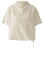 Whisper Pink Lightweight Scuba Jersey Drawstring Hem Top