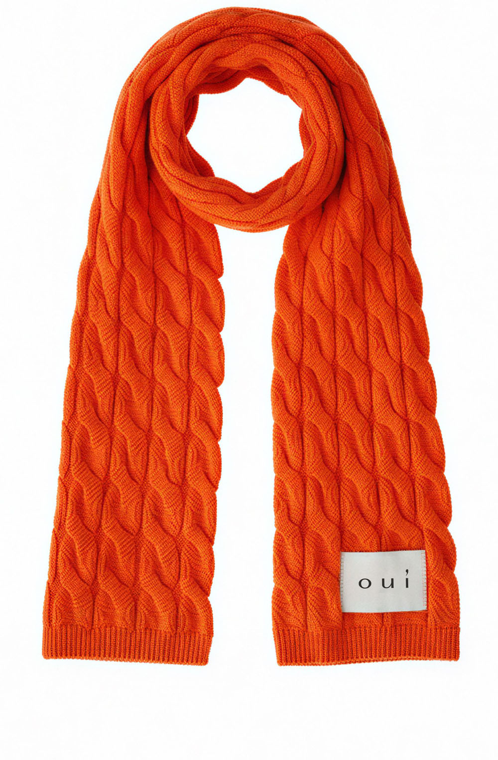Orangeade Cable Knit Scarf