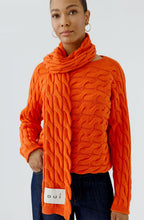 Orangeade Cable Knit Scarf
