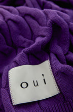 Purple Cable Knit Scarf
