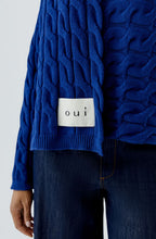 Royal Blue Cable Knit Scarf